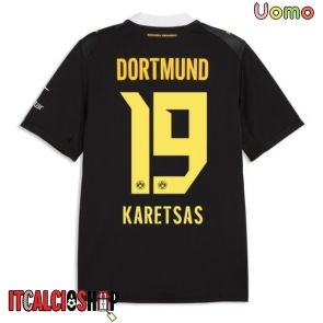 Borussia Dortmund Konstantinos Karetsas #19 Seconda Maglia 2026-27 Manica Corta